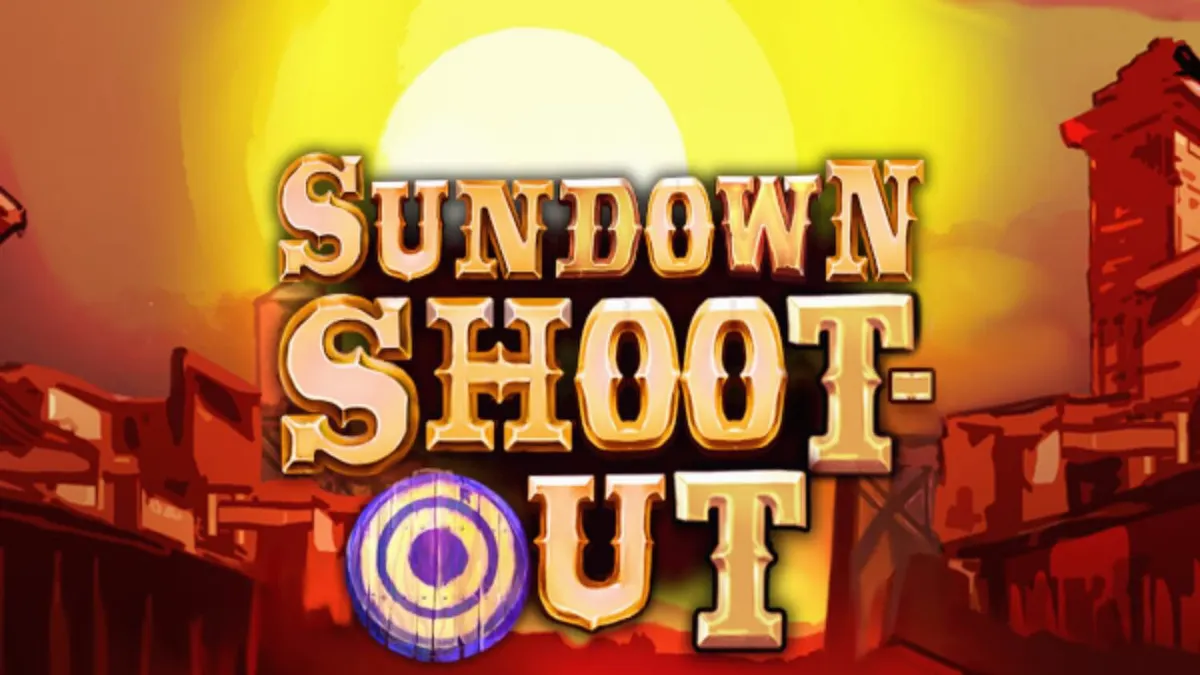 Tampilan visual slot bertema Wild West Sundown Shootout