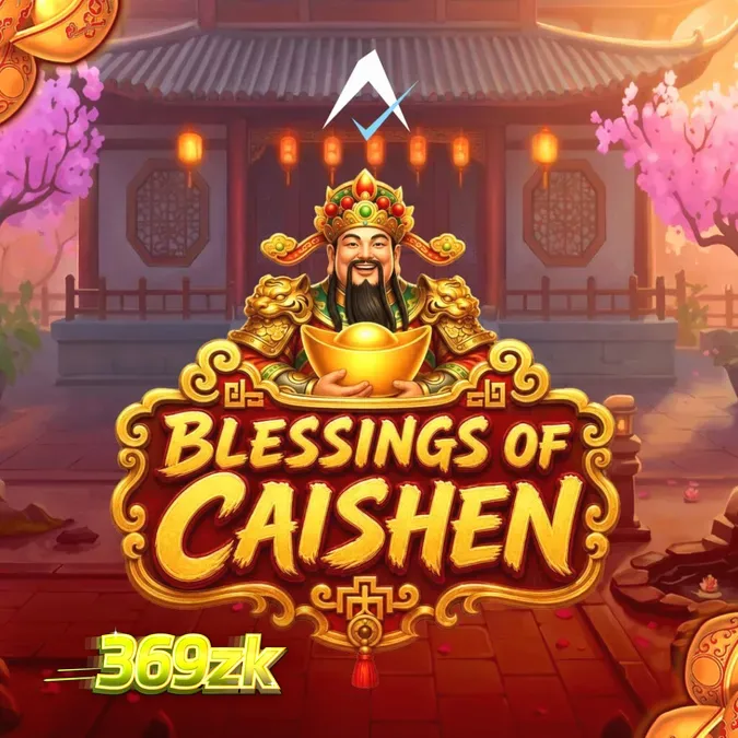 Tampilan visual slot Blessings of Caishen dengan elemen naga dan wild pengganda